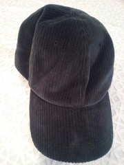Alo womens Ball cap black Corduroy (new) sz L/XL