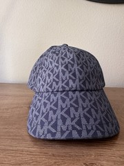 Michael Kors MK Logo Baseball Cap Gray Monogram Adjustable Hat Unisex