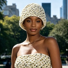 Women’s Open Knit Beanie Hat Sequin Lightweight Skull Cap