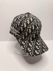 Dior Monogram Logo Cotton Canvas Baseball Cap Hat