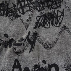Letter Print Beanie Hats For Women Men Vintage Distressed Cracked Design