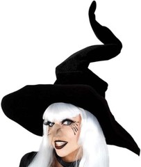 Dress Party Halloween Costume Black Women Gothic Lace Sleeve Women’s Witch Hat