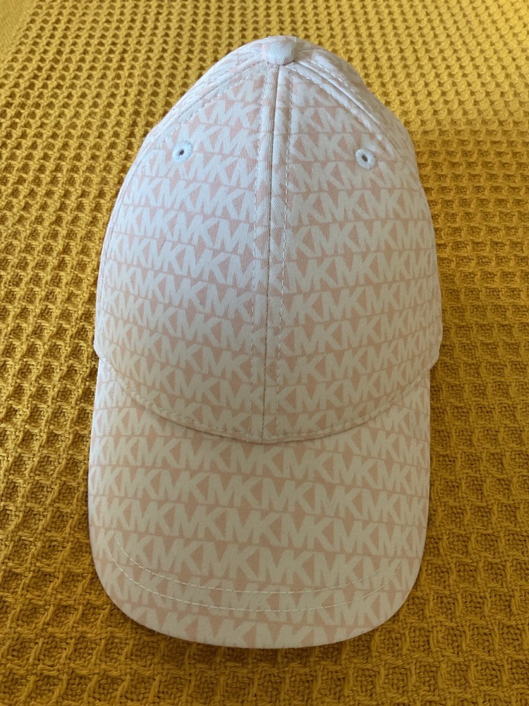 Michael Kors MK Signature Logo Baseball Cap, Hat – Light Pink, Adj, New w/o Tags