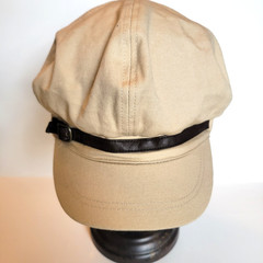 Croft & Barrow Women’s Cabbie Newsboy Cap Tan with Faux Leather