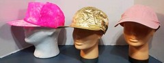 Mixed Lot Of 3 Ladies Women’s Cap Hats Blank Colorful OSFM