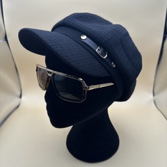 Women’s Twill Newsboy Cap Cabbie Gatsby Golf Driving Hat Cap Black O/S