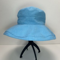 Women’s Wallaroo Casual Traveler Sun Hat Wide Brim Blue 100% Cotton