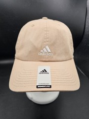 Adidas Aeroready Adjustable Fit Tan Logo Adjustable Hat Three Stripe Woman OS