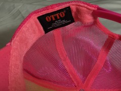 Feathered Trucker Caps Otto Hot Pink Beautiful Feathers And Stone Snapback