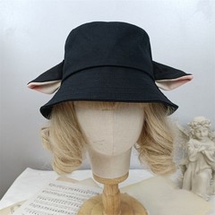 Women Girls Ear Bucket Hat Cute Funny Fisherman Sunhat Cap Fashion Casual