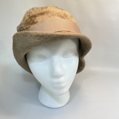 Norman Durand Original Musketeer Fuzzy Bucket Hat Tan Imported Austria Vintage