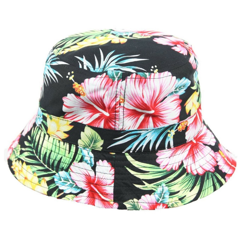 Hawaiian Bucket Hat Floral Hats Fashion Cap Casual Cotton Caps Hiking Outdoor