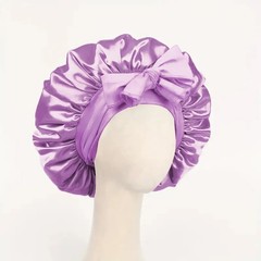 Satin Bonnet Silk Bonnet with Tie Band Adjustable Hair Bonnet for Sleeping
