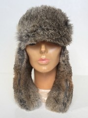 Kangol Quilted Trapper Hat Angora Rabbit Fur Ushanka Quilted sz M