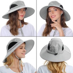 Men Women Wide Brim Sun Hat UV Protection Summer Boonie Bucket Cap for Outdoor