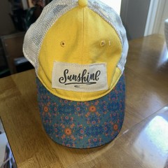 Natural Life Yellow Floral Sunshine Trucker Cap Hat SnapBack