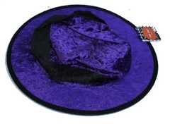 12″ Velvet Top Crush Hat Magician Vampire Steampunk Snowman 6″ High Halloween