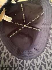 Michael Kors MK Logo Baseball Cap Gray Monogram Adjustable Hat Unisex