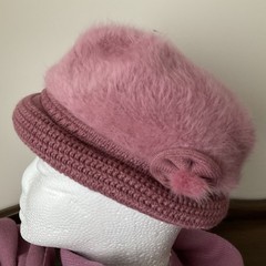 Angora Blend Womens Winter Cloche Hat BNWT