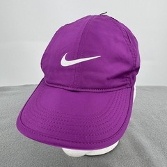Nike Featherlight Dri-FIT Hat Cap Strap Back Adult One Size Purple Swoosh Logo