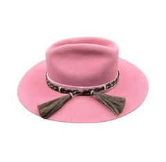 LILA Nodal Cowboy Flat-Brim Wool Hat
