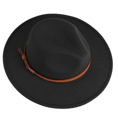 Classic Wide Brim Fedora Hat – Vintage Western Style for Men and Women