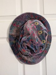 Natural Life Womens Bucket Hat Velour Velvet Boho Hippie One Size Festival