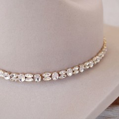 Rose Gold Rhinestone Bling Hat Band – The Kate