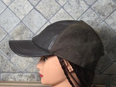 Dorfman Pacific Company Scala Classic Hand Made Faux Leather Hat / Cap VTG