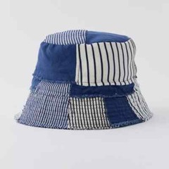 Urban Outfitters Striped Patchwork Bucket Hat In Blue NWT