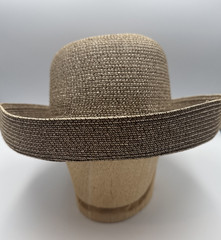 Betmar New York Packable Hat 4 ” Brim Natural Color Sun Polyester-Paper