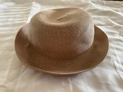 Tan Paper and Polyester Hat