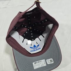 adidas Women 100% Cotton Relaxed Strap Back Hat Cap Quiet Crimson Purple Nwt