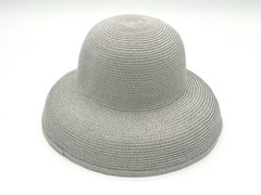 BETMAR New York Women’s Cloche Bucket Hat Paper Wide Brim Beach Floppy 21.5” In