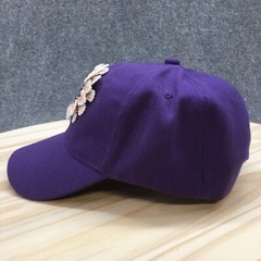 Sunflower Beads Baseball Hat Womens Purple One Size Adjustable Curved Brim