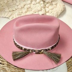 LILA Nodal Cowboy Flat-Brim Wool Hat