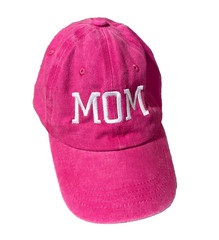 Pink “MOM” Embroidered Adjustable Baseball Cap Hat Women’s One Size