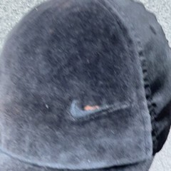 Vintage Nike Hat Cap Black Velvet Valor Strap Back Ladies Womens Y2K Cyber 00s*
