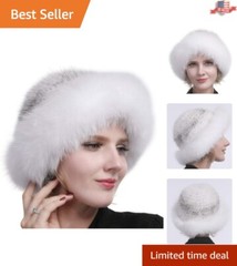 Fashionable Women’s Mink Fur Winter Hat with Fluffy Fox Trim – Imported Design