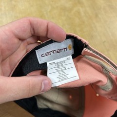 Vintage Carhartt Pink Strapback Adjustable Strap Hat Work Cap Odessa Canvas Logo