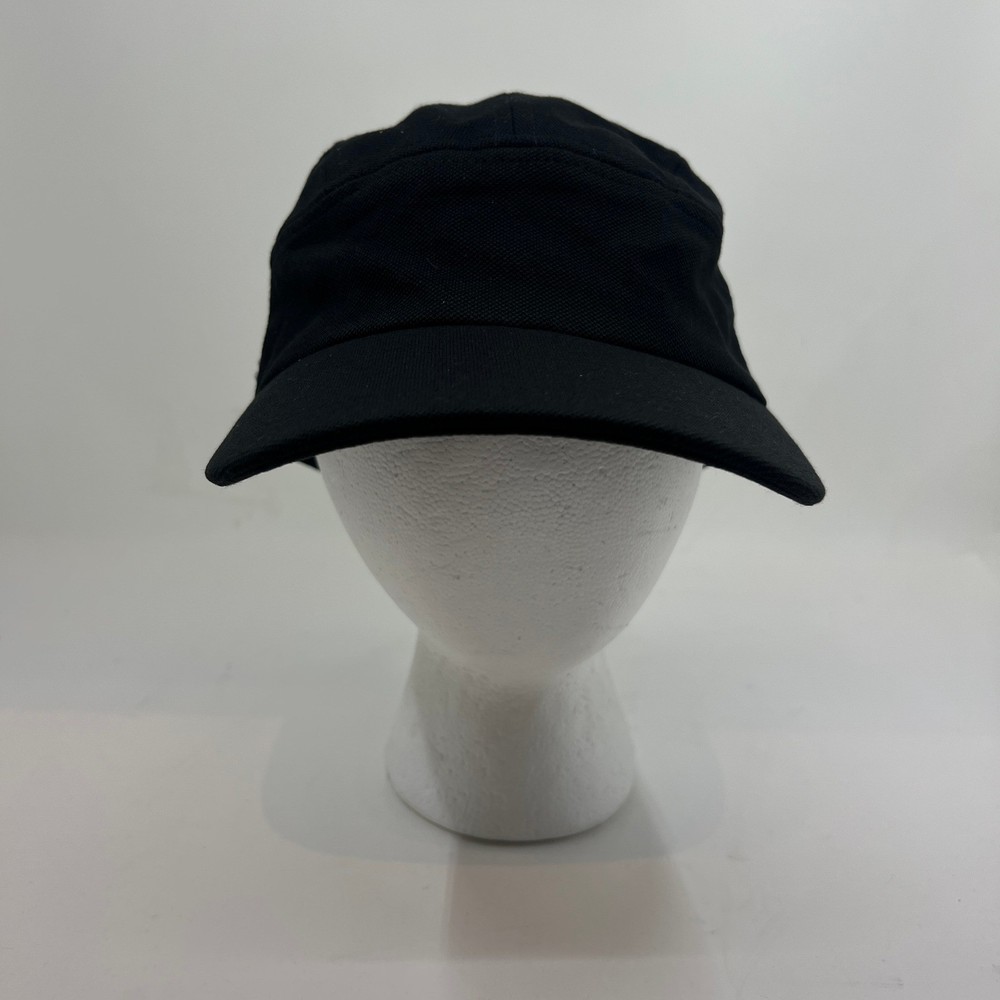 Lacoste Cap Women S/M Black Tie Back Pique Cotton Logo Hat Vintage NWT
