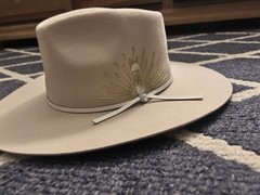 Wyeth McVie Hat Womens One Size in Bone Western Cowboy Crystal Sun Sold Out