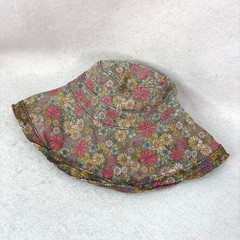 Natural Life Multicolor Floral Linen Blend Bucket Hat Women OS Boho Festival