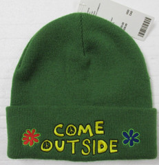 Unisex Urban Outfitters Coney Island Picinic “Come Outside” Green Beanie Hat