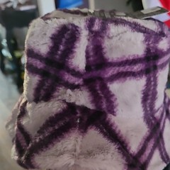 Sprigs Reversible Faux Fur Bucket Hat Gray/Purple Plaid One Size Women’s
