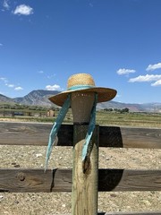 VTG Wide Brim Floppy Weaved Chinese Straw Sun Hat People’s Republic China Label