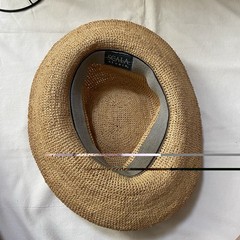 Scala Studio Straw Sun Hat Womens Tan Wide Brim Woven 22.5 Beach Travel