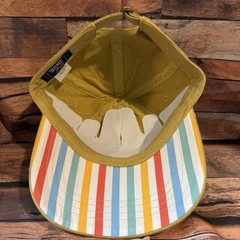 Home Free Texas TX USA Heart Hat Cap Yellow Mustard Adjustable Distressed Washed