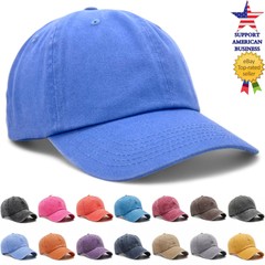 Cotton Baseball Cap Washed Solid Adjustable Dad Hat Pigment Ball Caps Visor Hats