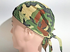 Two Open Trails Green Camouflage Cotton Durags camo wrap hat cap – Free Ship USA